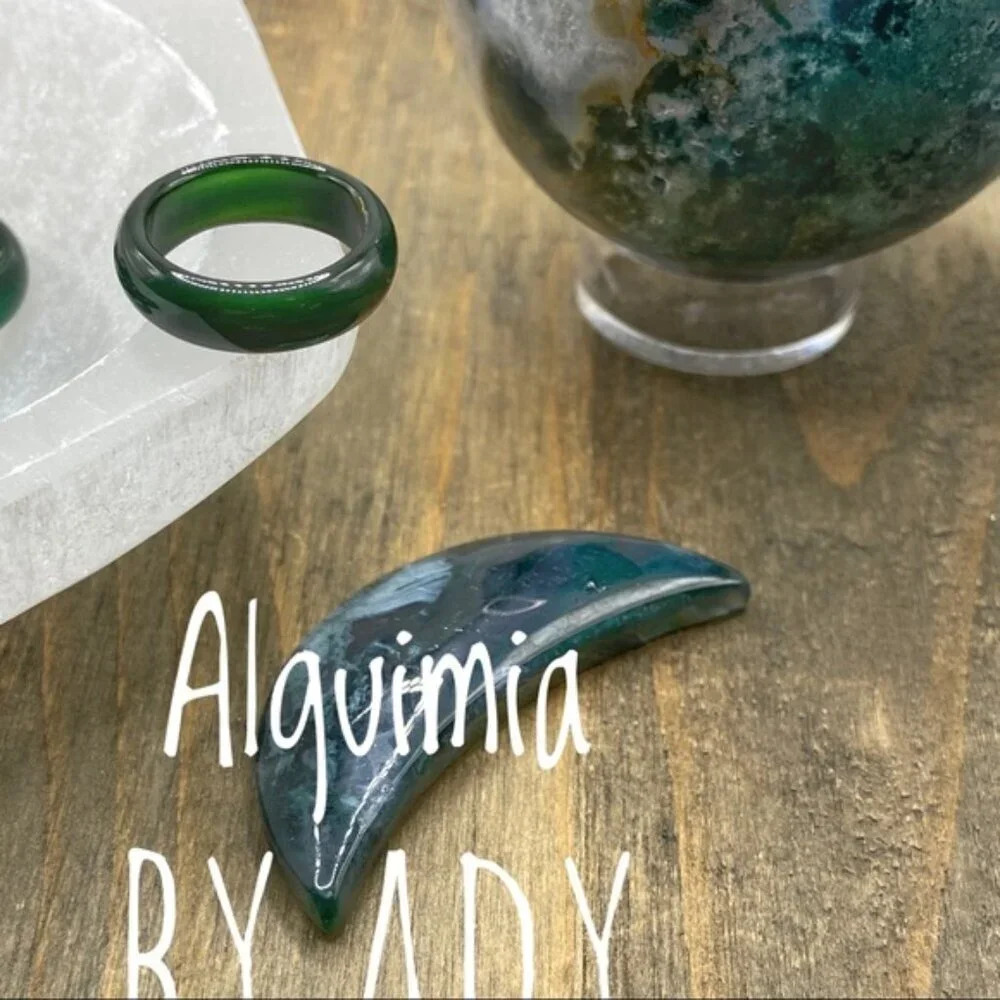 Dark green crazy lace agate ring/happy ring/elevate your style/quiet luxury